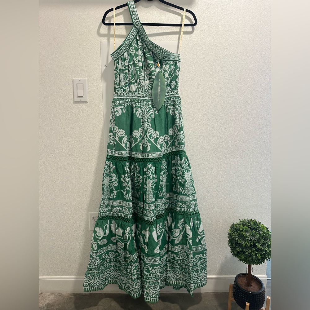FARM Rio Green One-Shoulder Maxi Dress - Picture 4 of 9